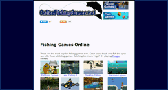 Desktop Screenshot of onlinefishinggames.net
